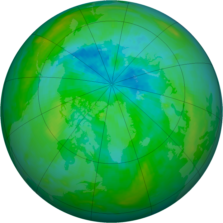 Arctic ozone map for 03 September 1981